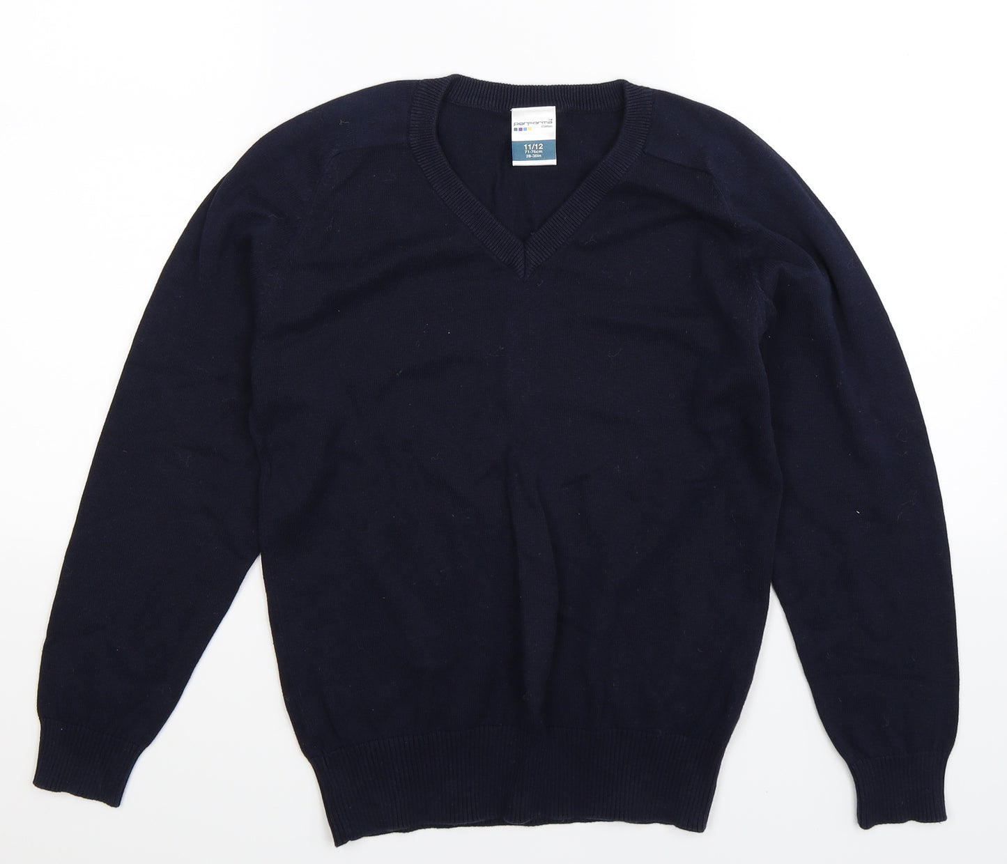 Performa Boys Blue  Knit Pullover Jumper Size 11-12 Years