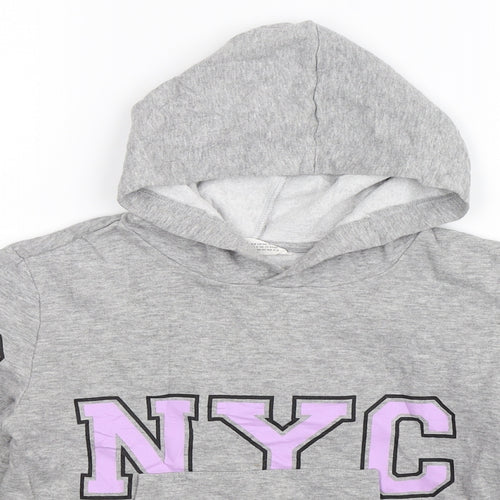 H&M Girls Grey   Pullover Hoodie Size 13-14 Years