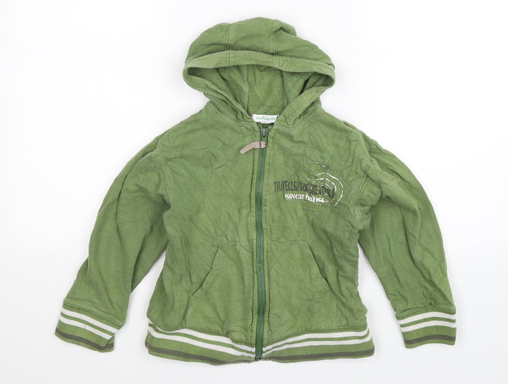 Vertbaudet Boys Green   Full Zip Hoodie Size 8 Years