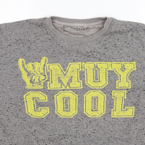 Spanglish Mens Grey   Pullover Sweatshirt Size S