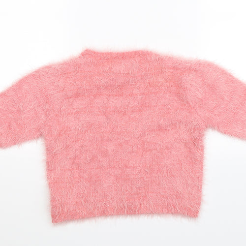 Young Dimension Girls Pink  Knit Pullover Jumper Size 12-13 Years