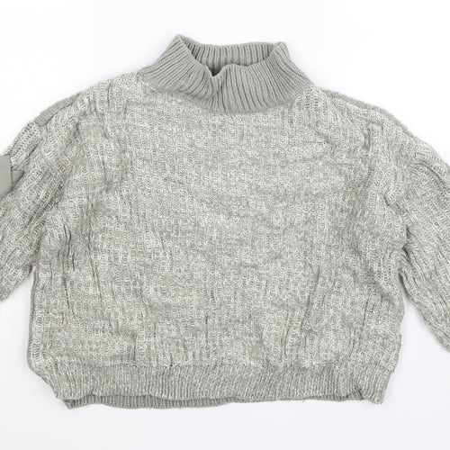 Papaya Womens Grey  Knit Pullover Jumper Size S