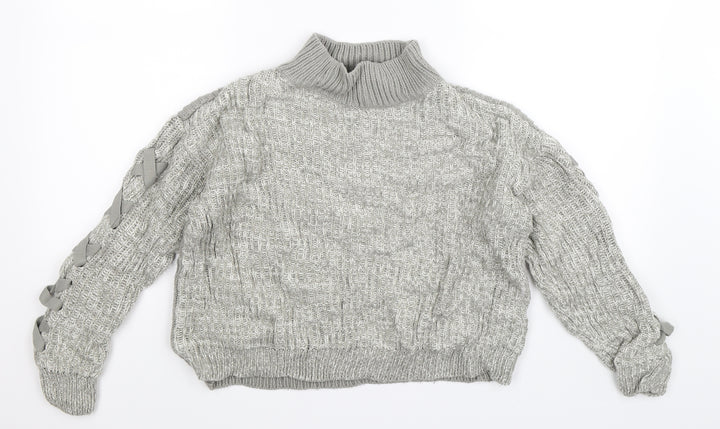 Papaya Womens Grey  Knit Pullover Jumper Size S