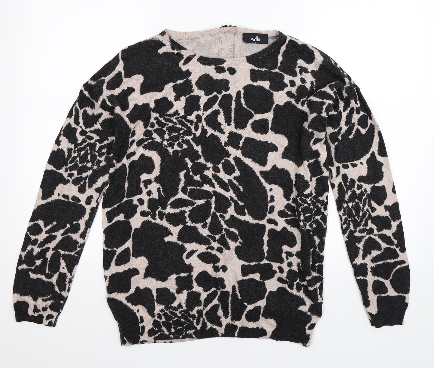Wallis Womens Multicoloured Animal Print Knit Pullover Jumper Size M