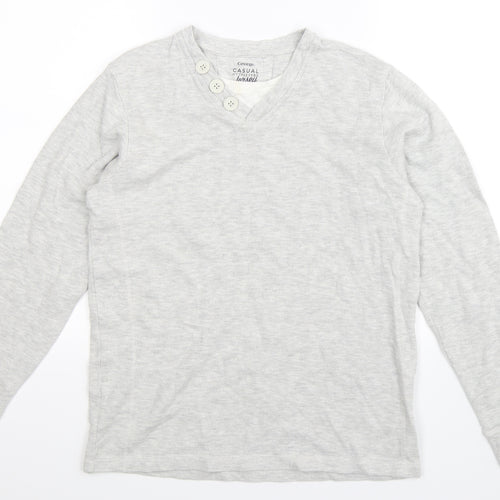 George Mens Grey  Knit Pullover Jumper Size S