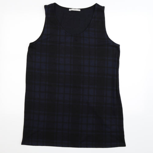 George Womens Blue Check  Mini  Size 14