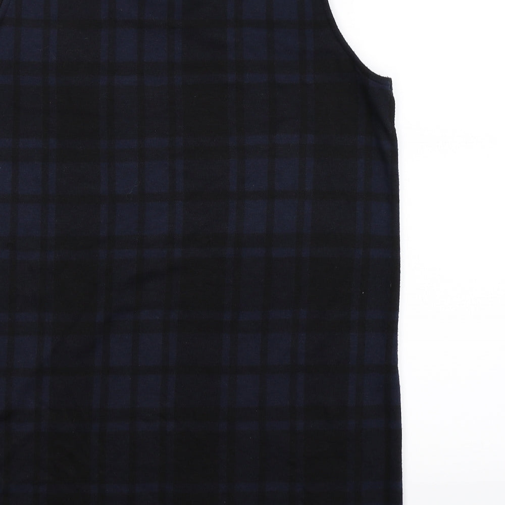 George Womens Blue Check  Mini  Size 14