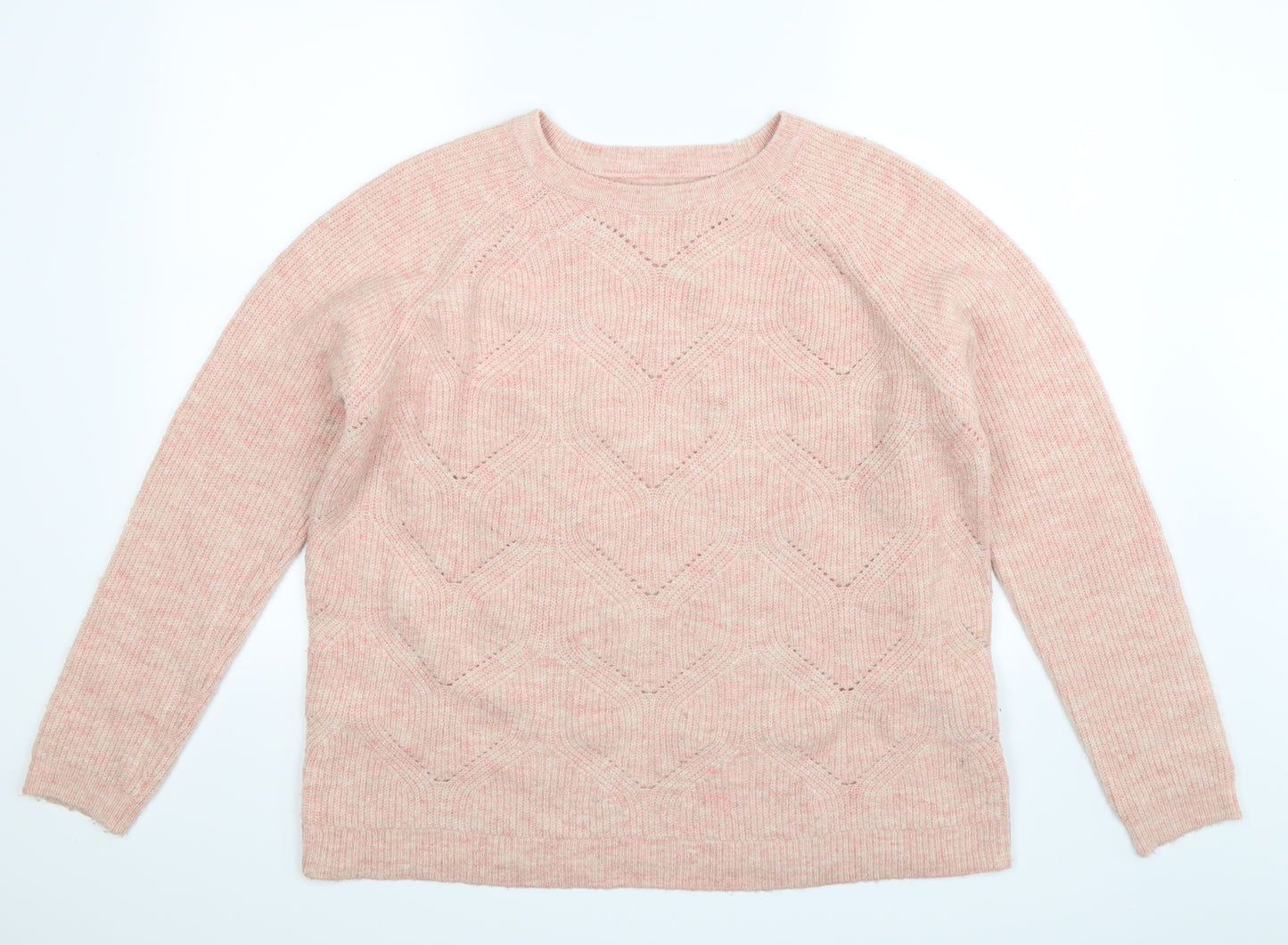 Papaya Womens Beige  Knit Pullover Jumper Size L