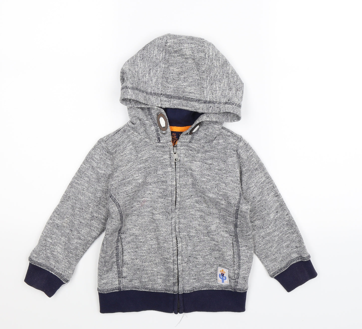 F&F Boys Grey   Full Zip Hoodie Size 3-4 Years
