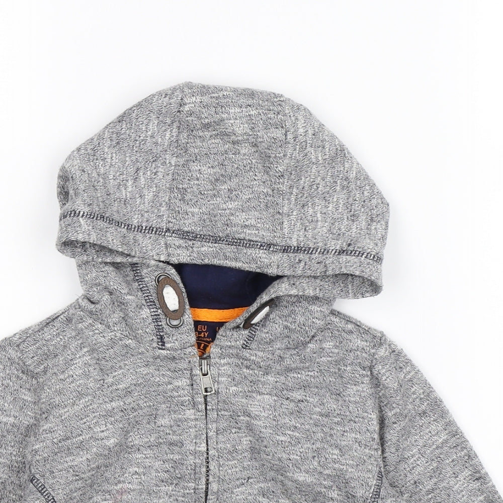 F&F Boys Grey   Full Zip Hoodie Size 3-4 Years