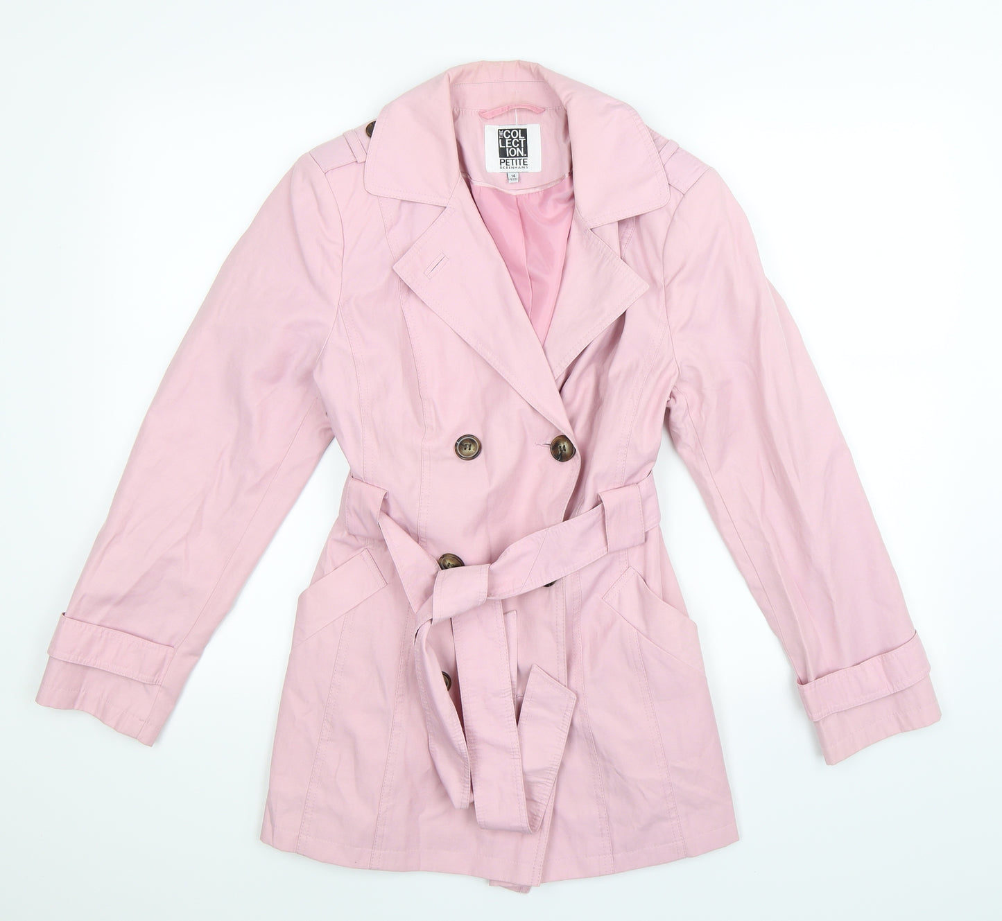 Debenhams Womens Pink   Pea Coat Coat Size 14