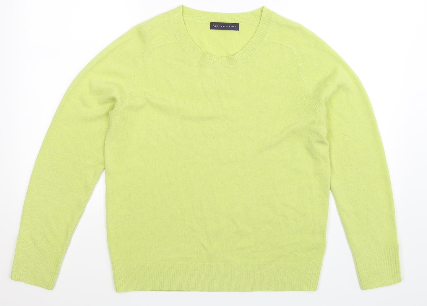 Marks and Spencer Womens Green  Knit Pullover Jumper Size 14