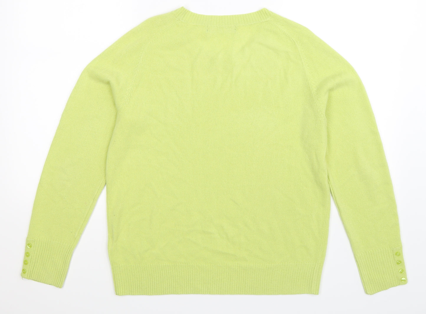 Marks and Spencer Womens Green  Knit Pullover Jumper Size 14