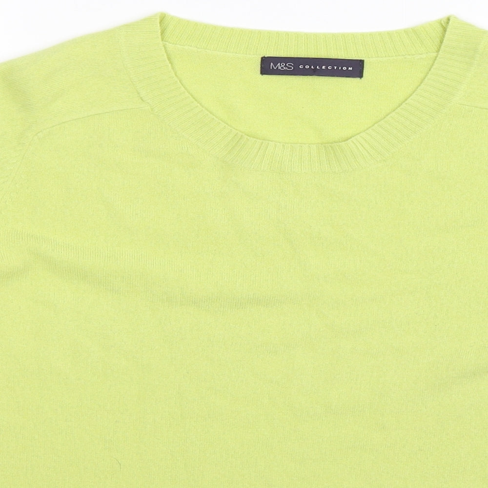 Marks and Spencer Womens Green  Knit Pullover Jumper Size 14