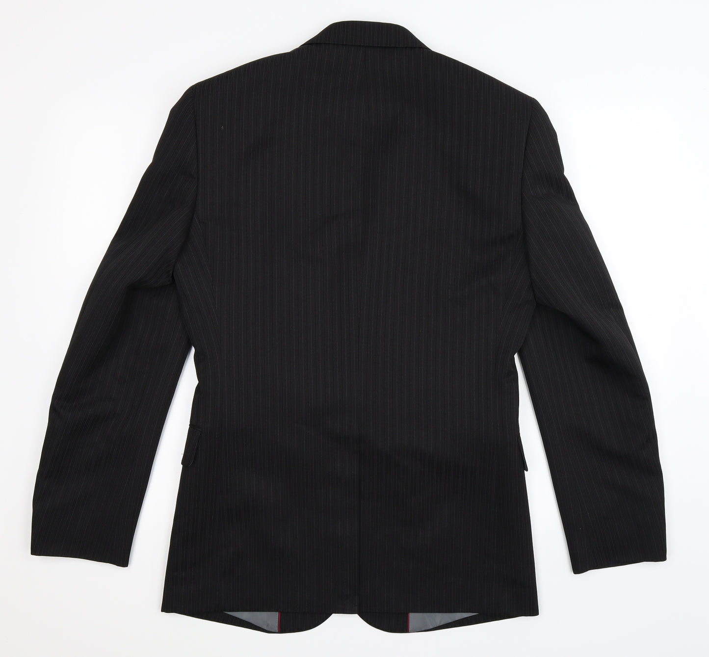 Taylor & Wright Mens Black Striped  Jacket Suit Jacket Size 36