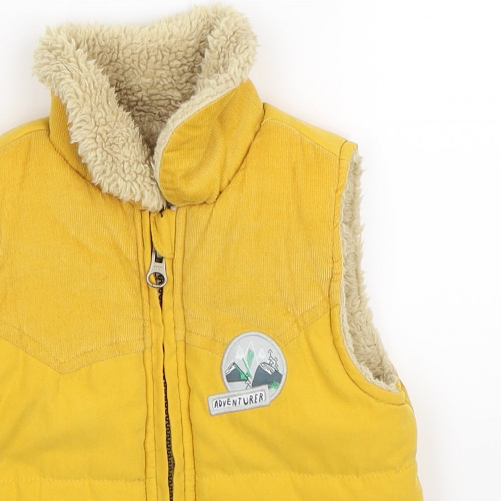 George Baby Yellow   Gilet Jacket Size 12-18 Months