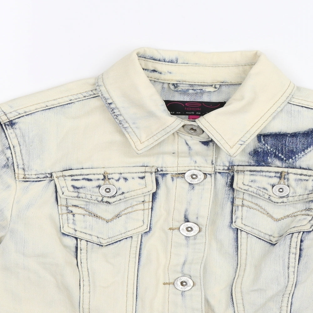 New Look Womens Blue  Denim Jacket  Size 10