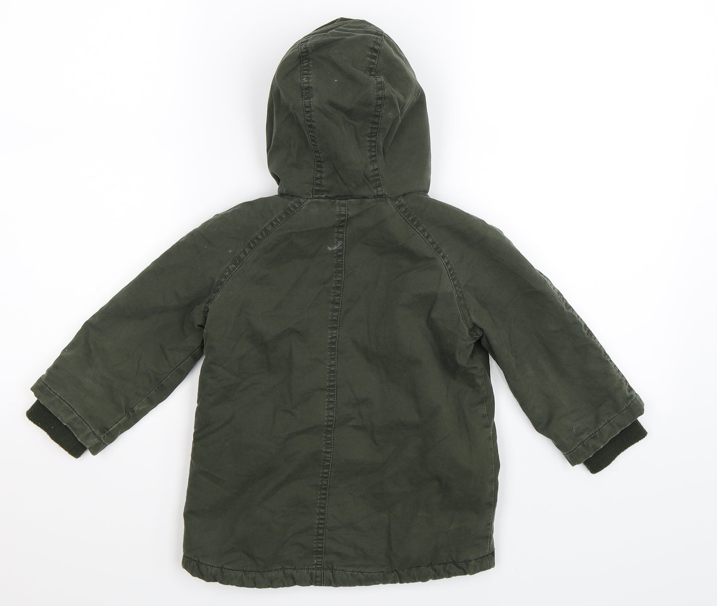 TU Boys Green   Parka Coat Size 18-24 Months