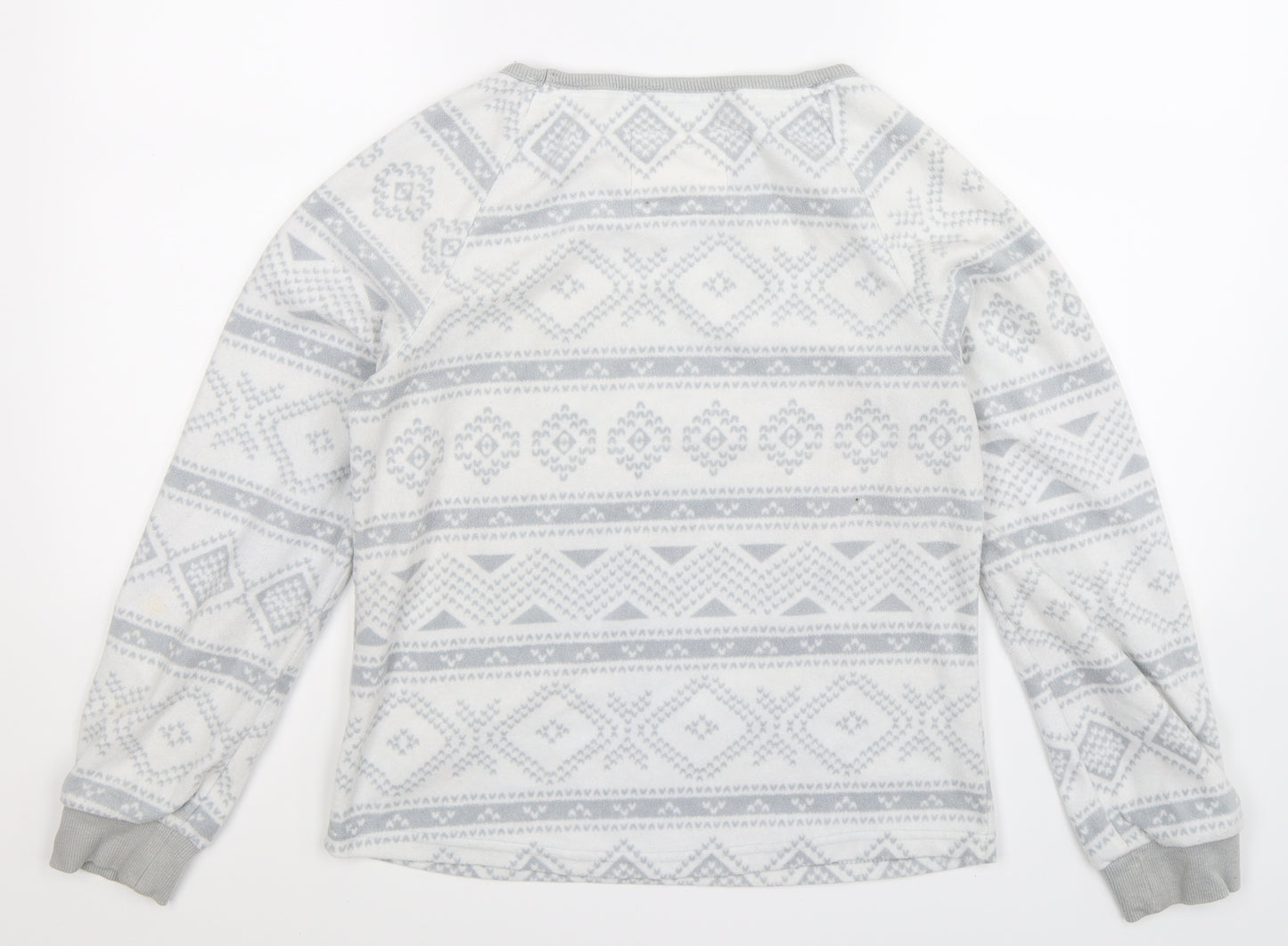Debenhams Womens White Geometric  Top Pyjama Top Size 10