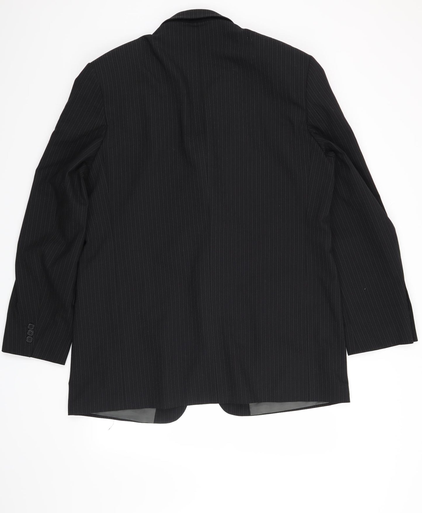 Marks and Spencer Mens Black Striped  Jacket Suit Jacket Size 44