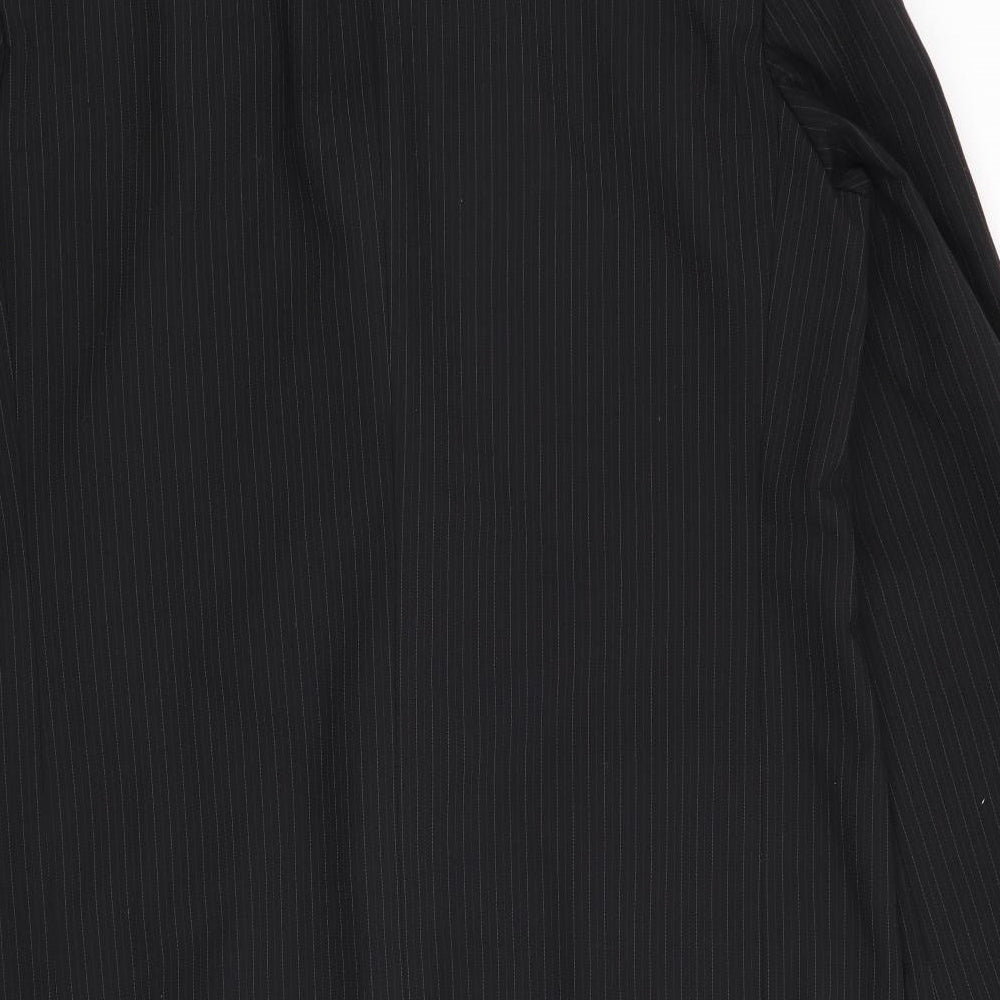 Marks and Spencer Mens Black Striped  Jacket Suit Jacket Size 44