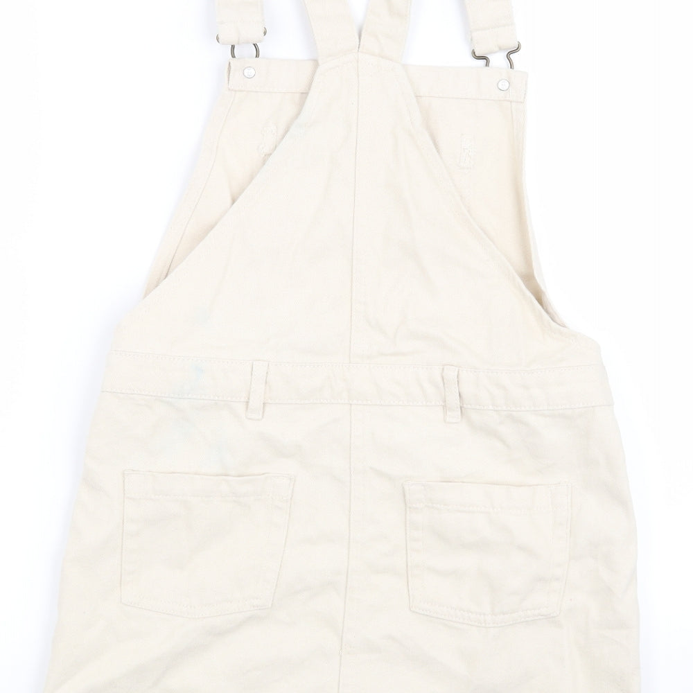 NEXT Girls Beige   Pinafore/Dungaree Dress  Size 10 Years