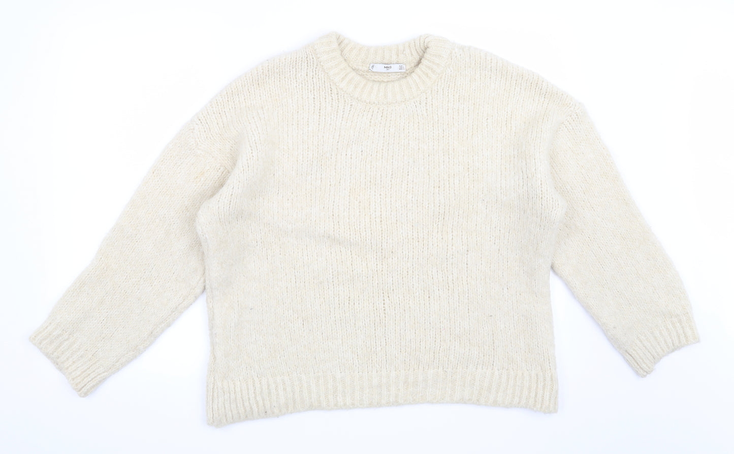Mango Womens Beige   Pullover Jumper Size L