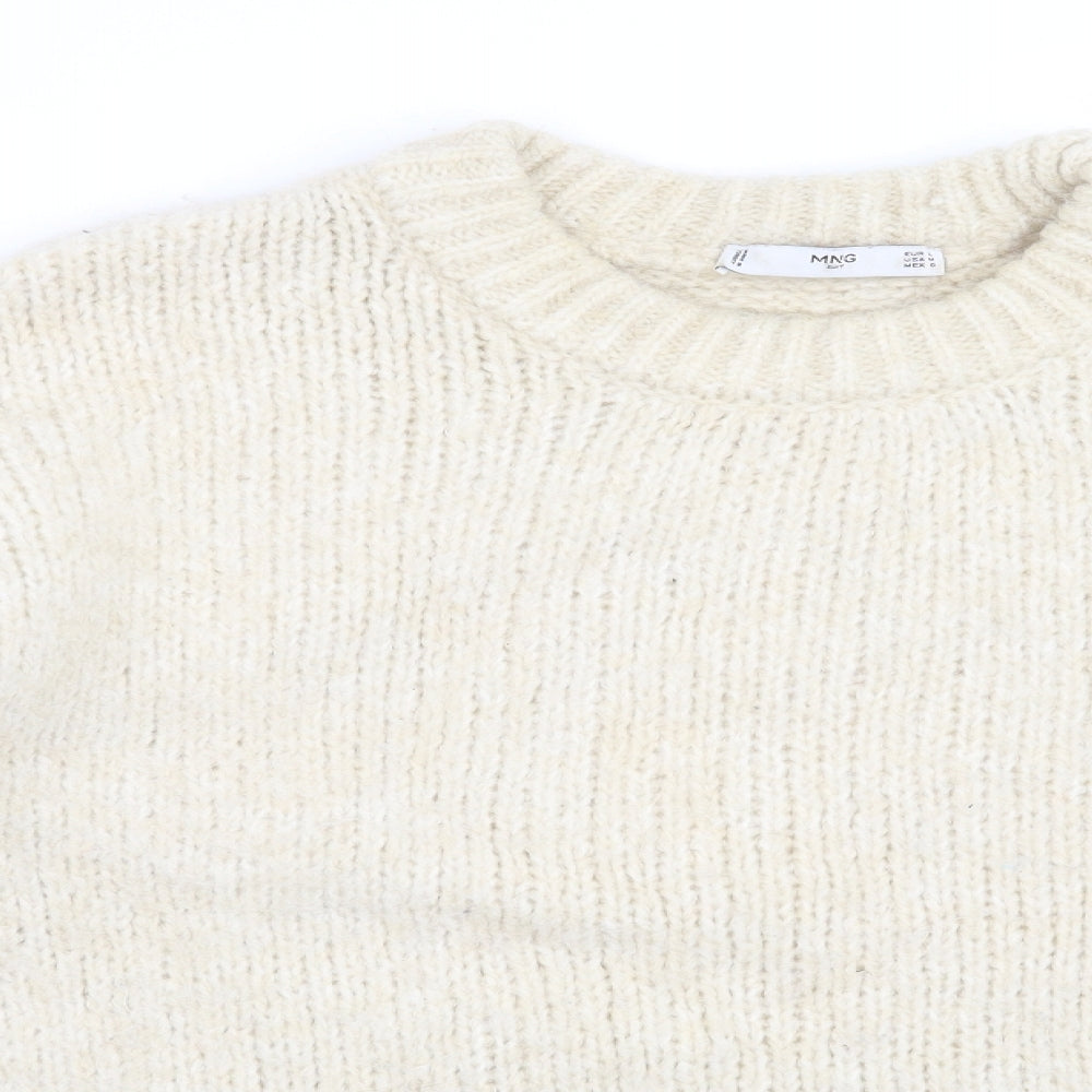 Mango Womens Beige   Pullover Jumper Size L
