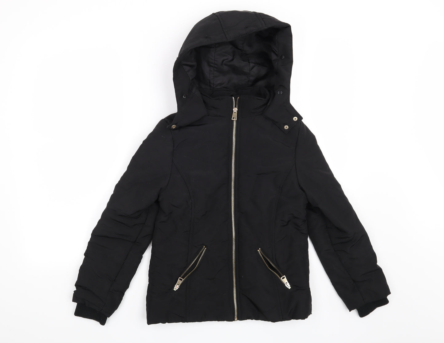 New Look Girls Black   Overcoat Coat Size 9 Years