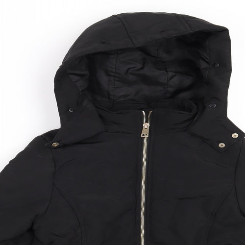 New Look Girls Black   Overcoat Coat Size 9 Years