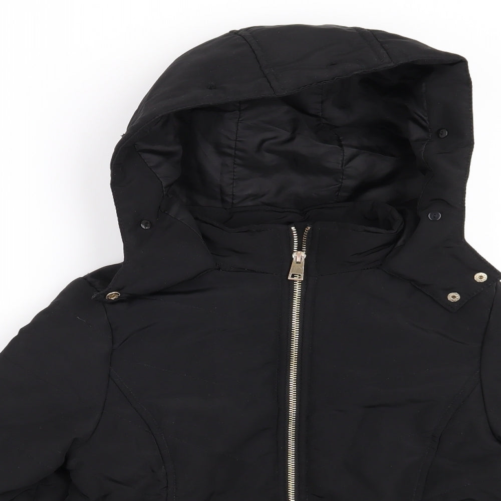 New Look Girls Black   Overcoat Coat Size 9 Years