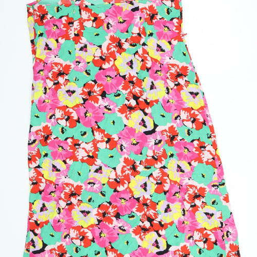 Primark Womens Green Floral  Slip Dress  Size 18
