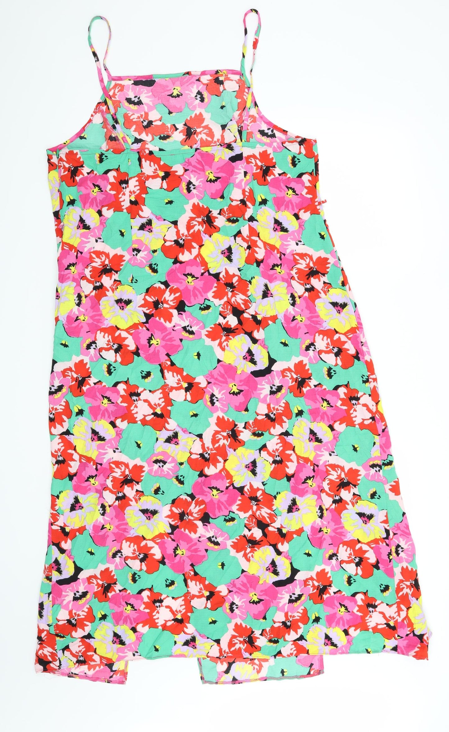 Primark Womens Green Floral  Slip Dress  Size 18