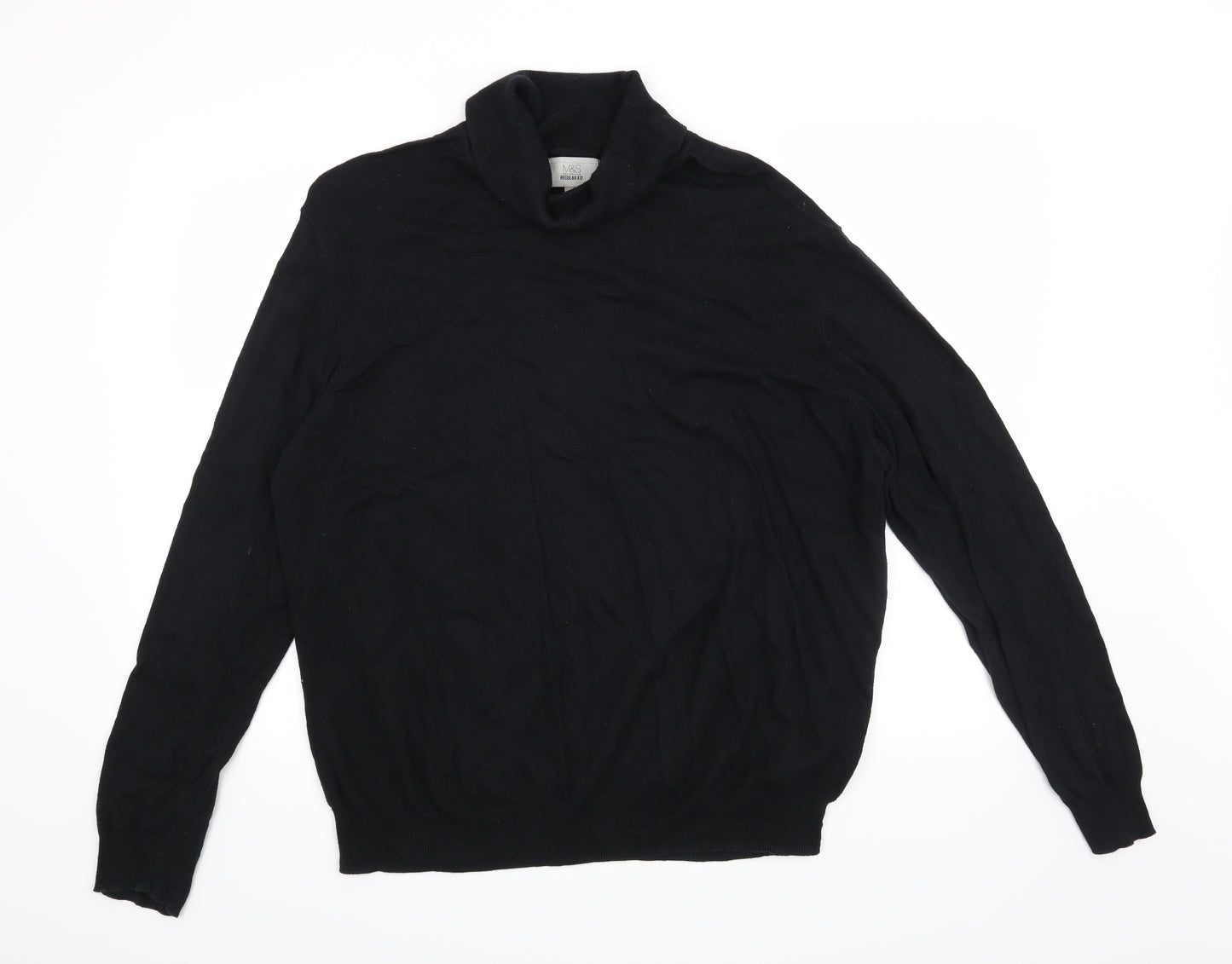 Marks and Spencer Mens Black   Pullover Jumper Size XL