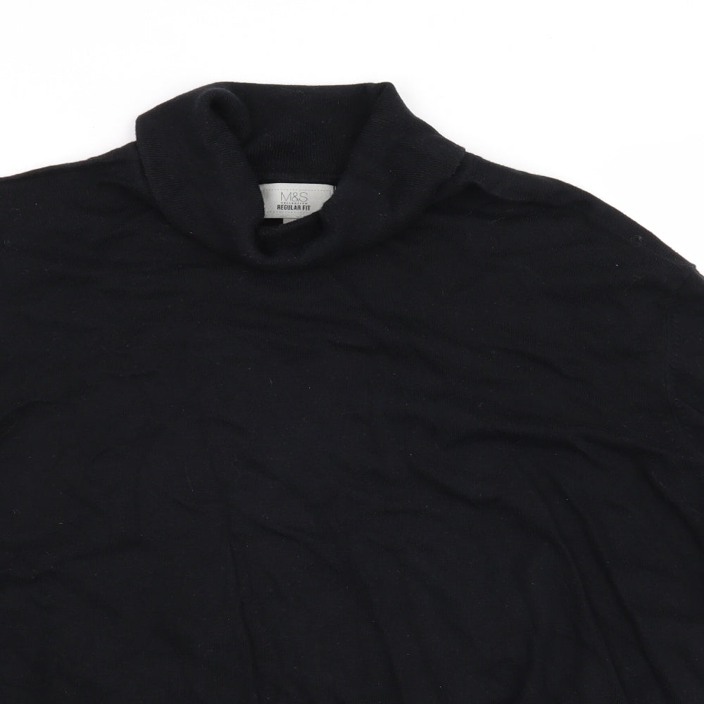 Marks and Spencer Mens Black   Pullover Jumper Size XL