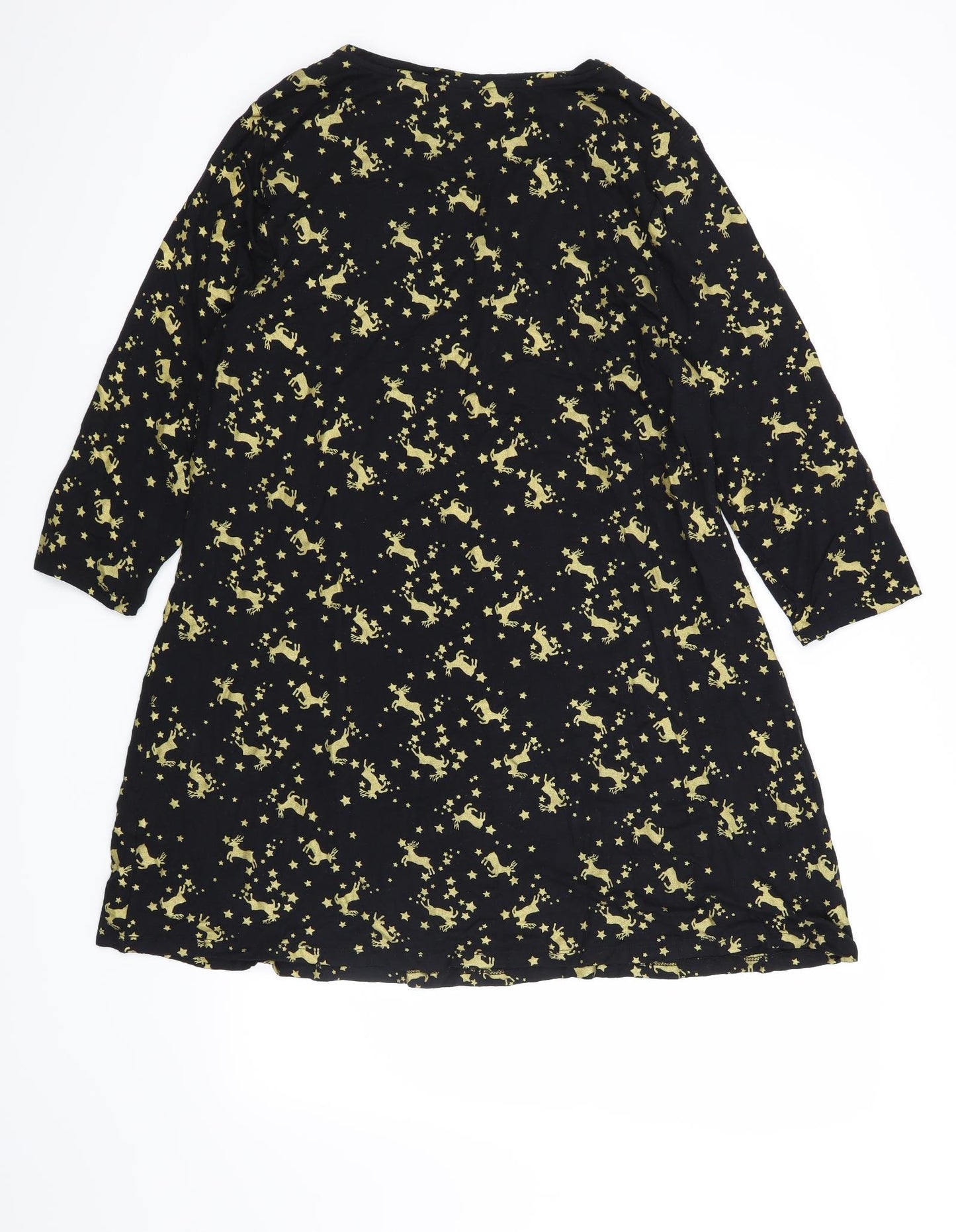 TU Womens Black   Skater Dress  Size 16  - Christmas