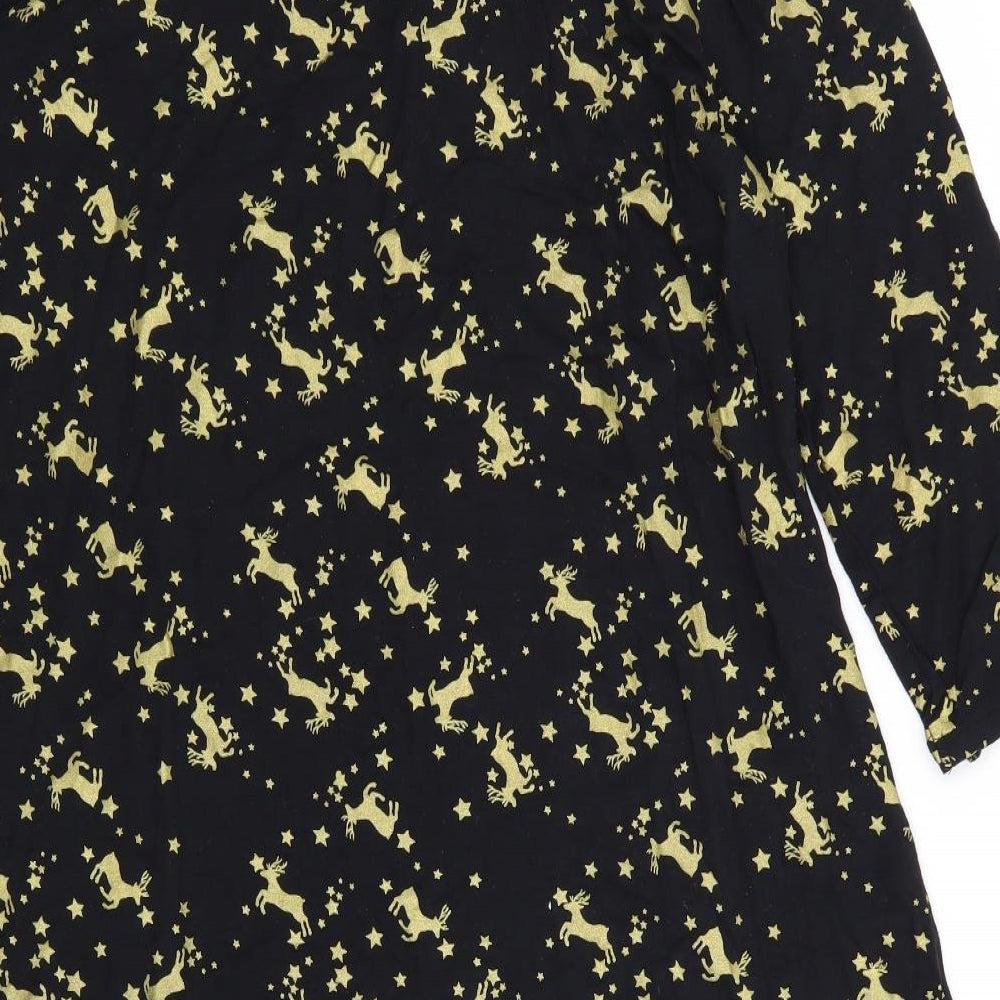TU Womens Black   Skater Dress  Size 16  - Christmas