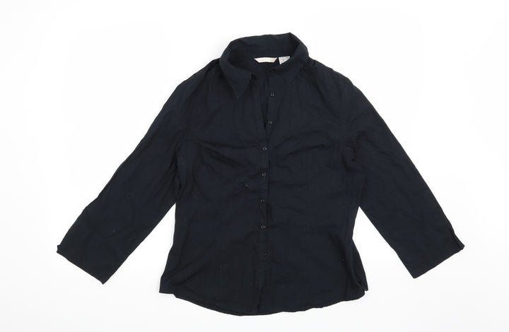 Preworn Womens Blue   Basic Button-Up Size 12