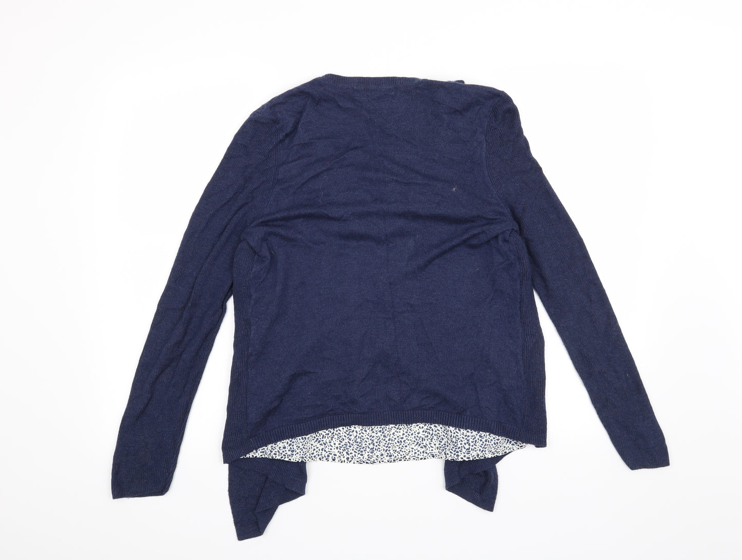 George Womens Blue Geometric  Basic Blouse Size 12