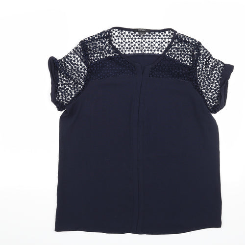 ESMARA Womens Blue   Basic Blouse Size 14