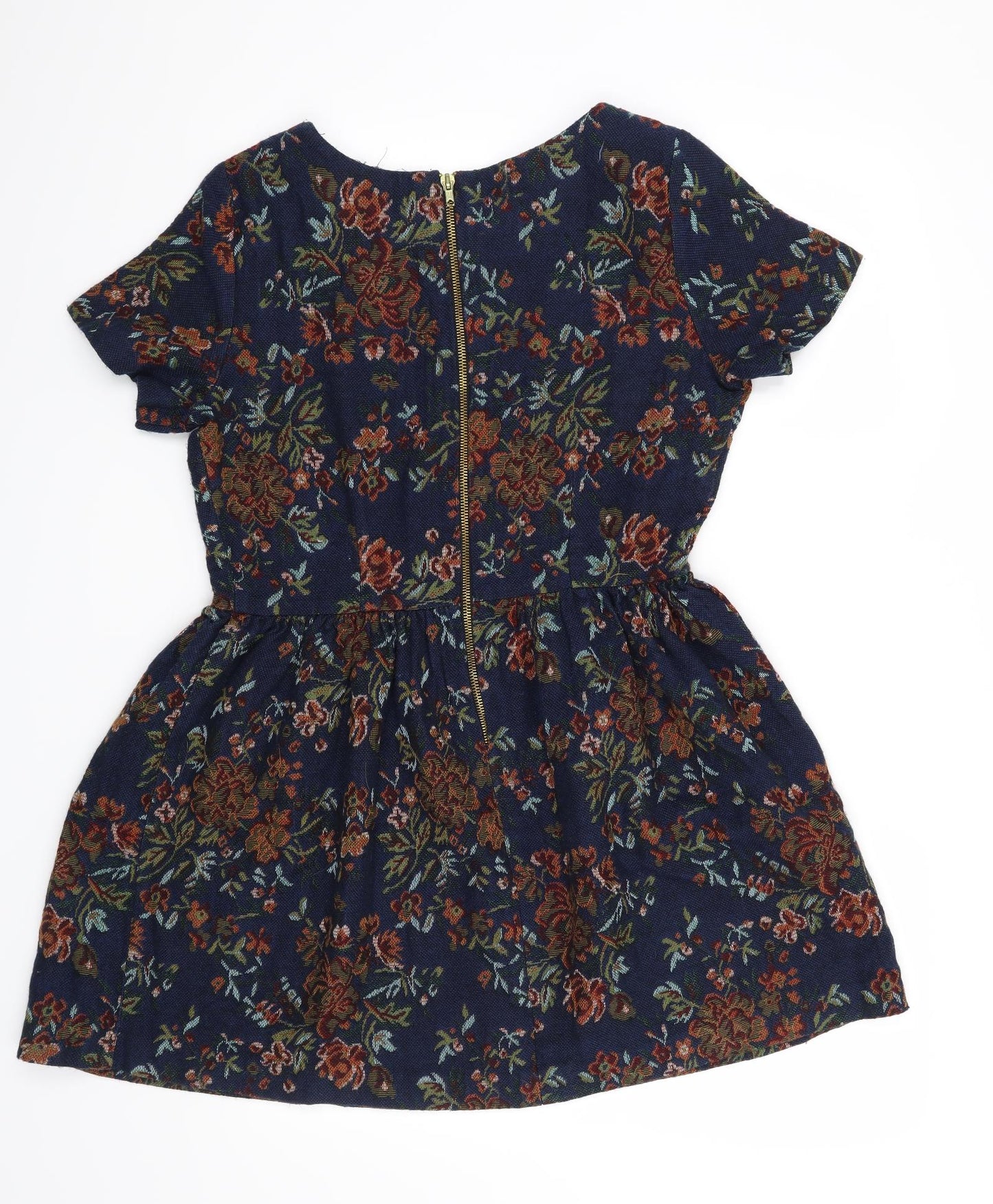 River Island Womens Blue Floral  Skater Dress  Size 14