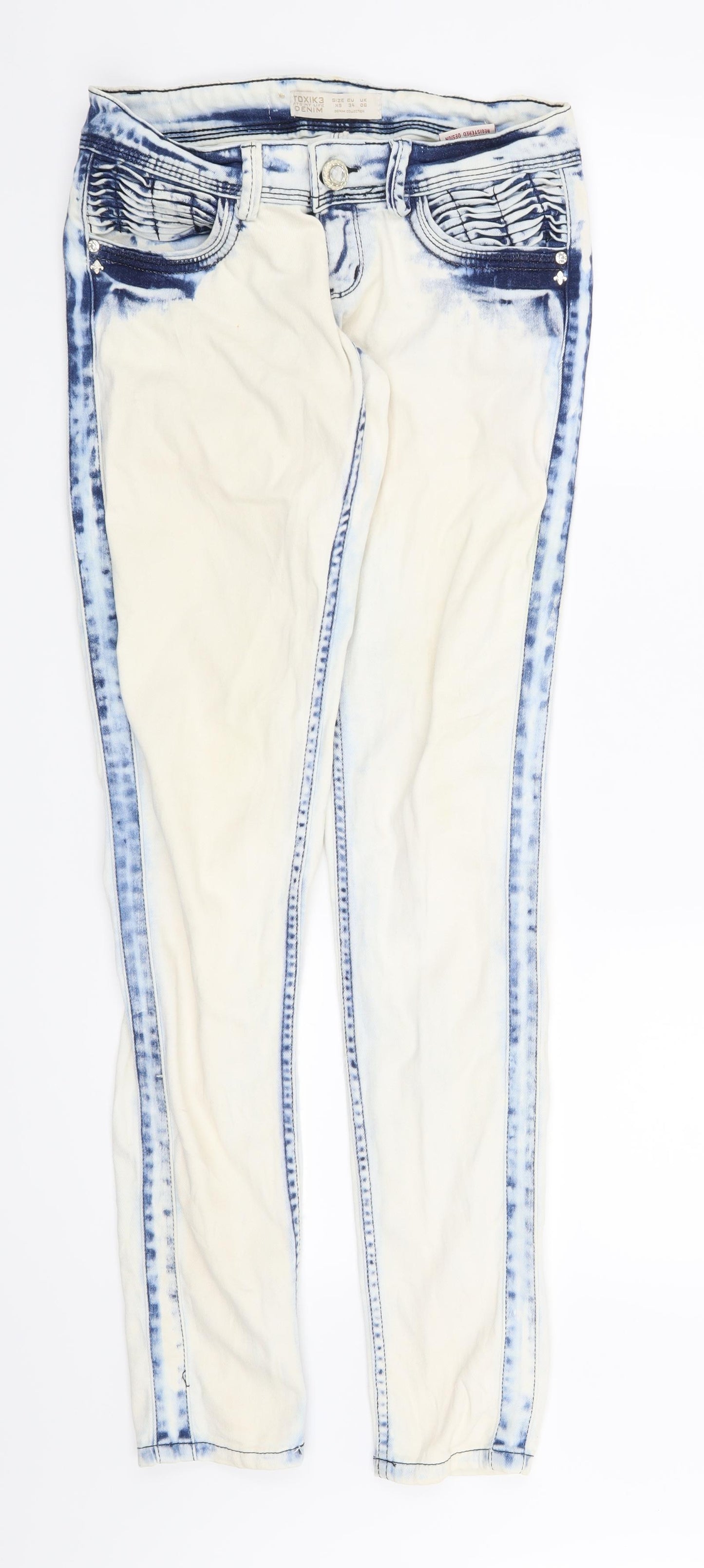 Preworn Womens Beige   Skinny Jeans Size 6 L31 in