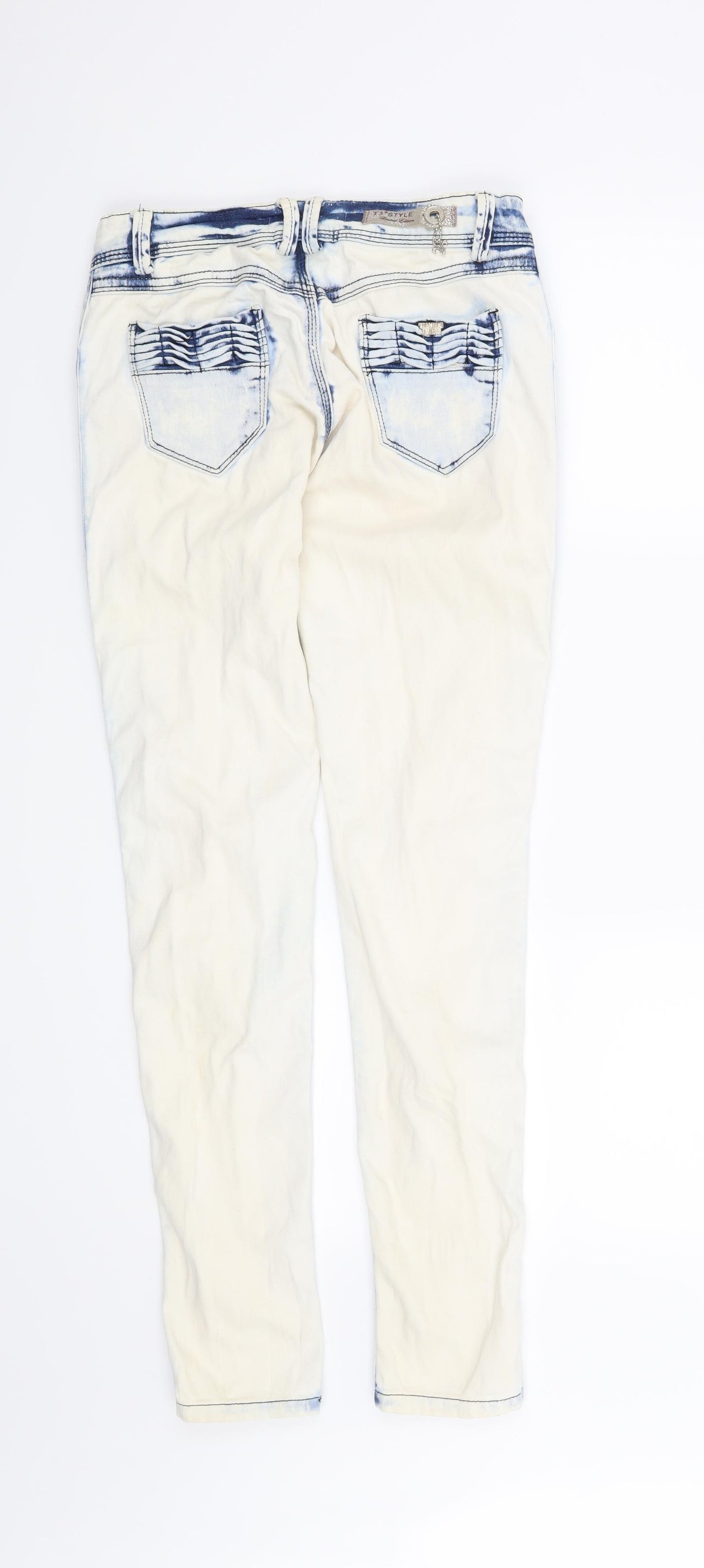 Preworn Womens Beige   Skinny Jeans Size 6 L31 in