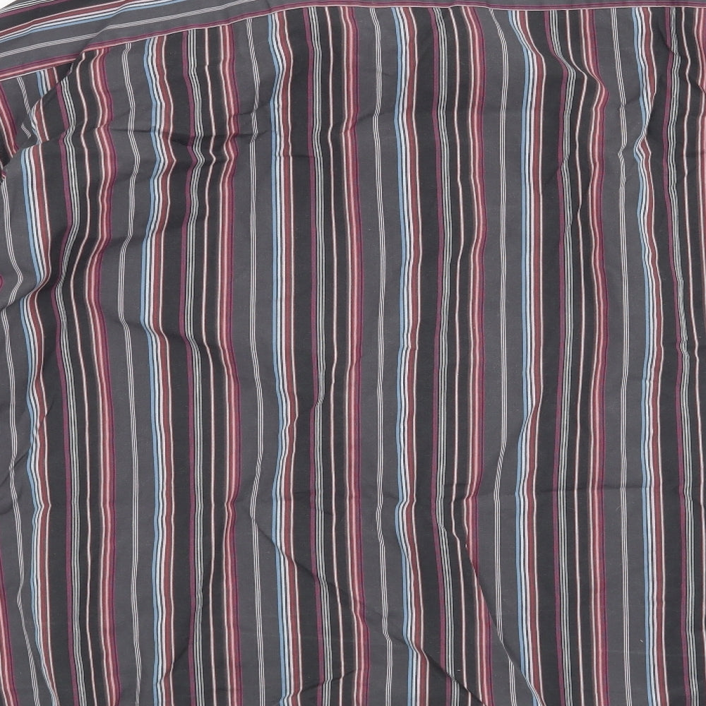 Autograph Mens Grey Striped   Dress Shirt Size XL