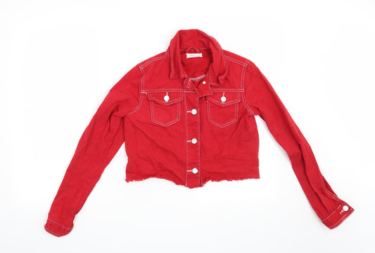 Front view of Urban Bliss women’s red jacket, size UK 8