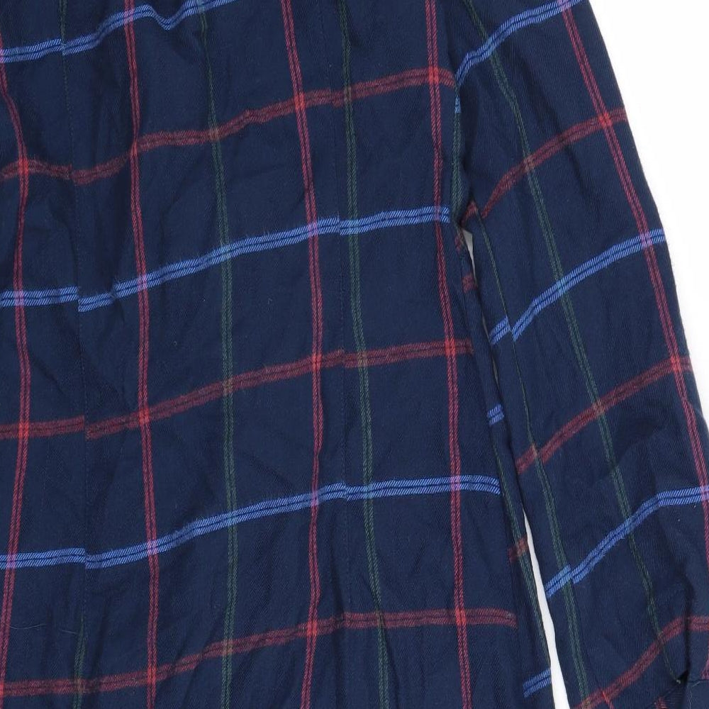 NEXT Womens Blue Check  Shirt Dress  Size 8