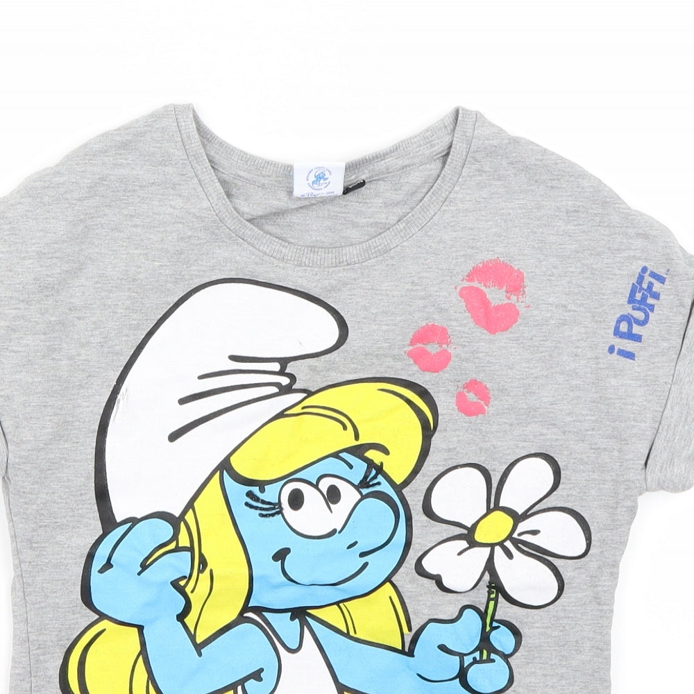 i Puffi Girls Grey   Basic Casual Size 9-10 Years