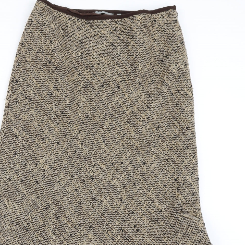 Per Una Womens Brown   A-Line Skirt Size 14