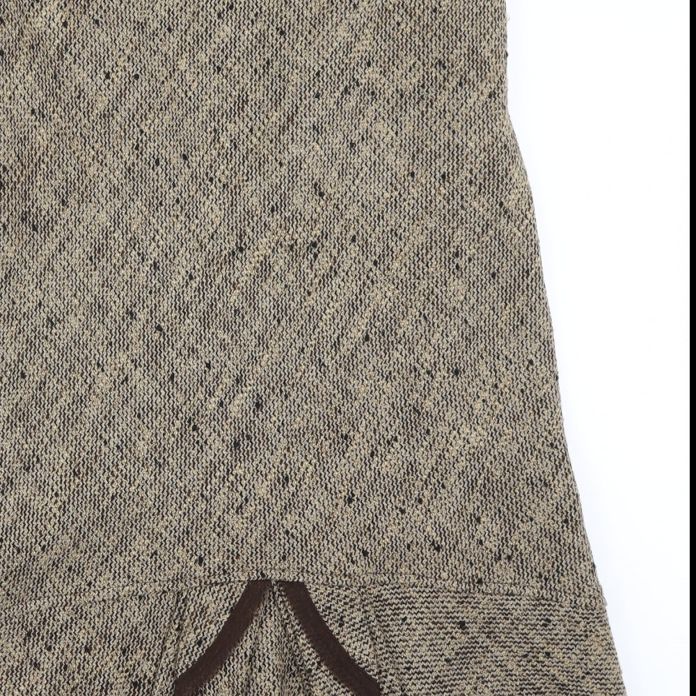 Per Una Womens Brown   A-Line Skirt Size 14