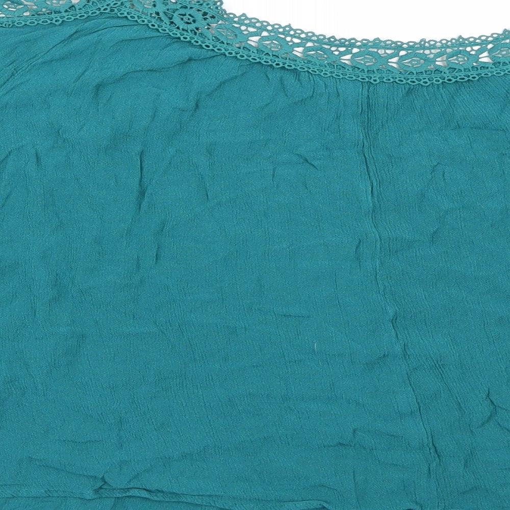 Pull&Bear Womens Green   Basic Blouse Size L